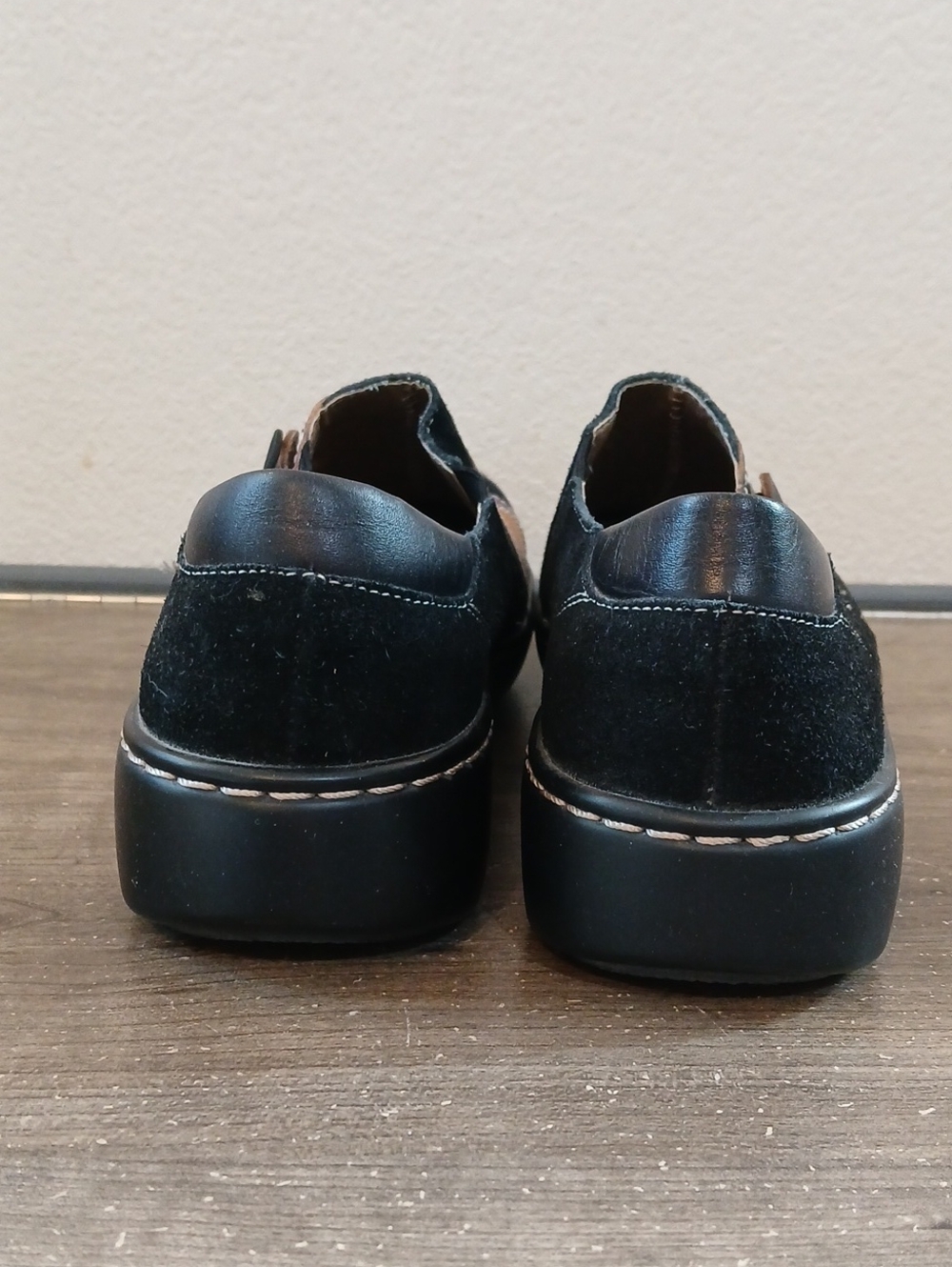 L'artiste Spring Step Grenadine Leather Black Slip On Shoes - Picture 6 of 7